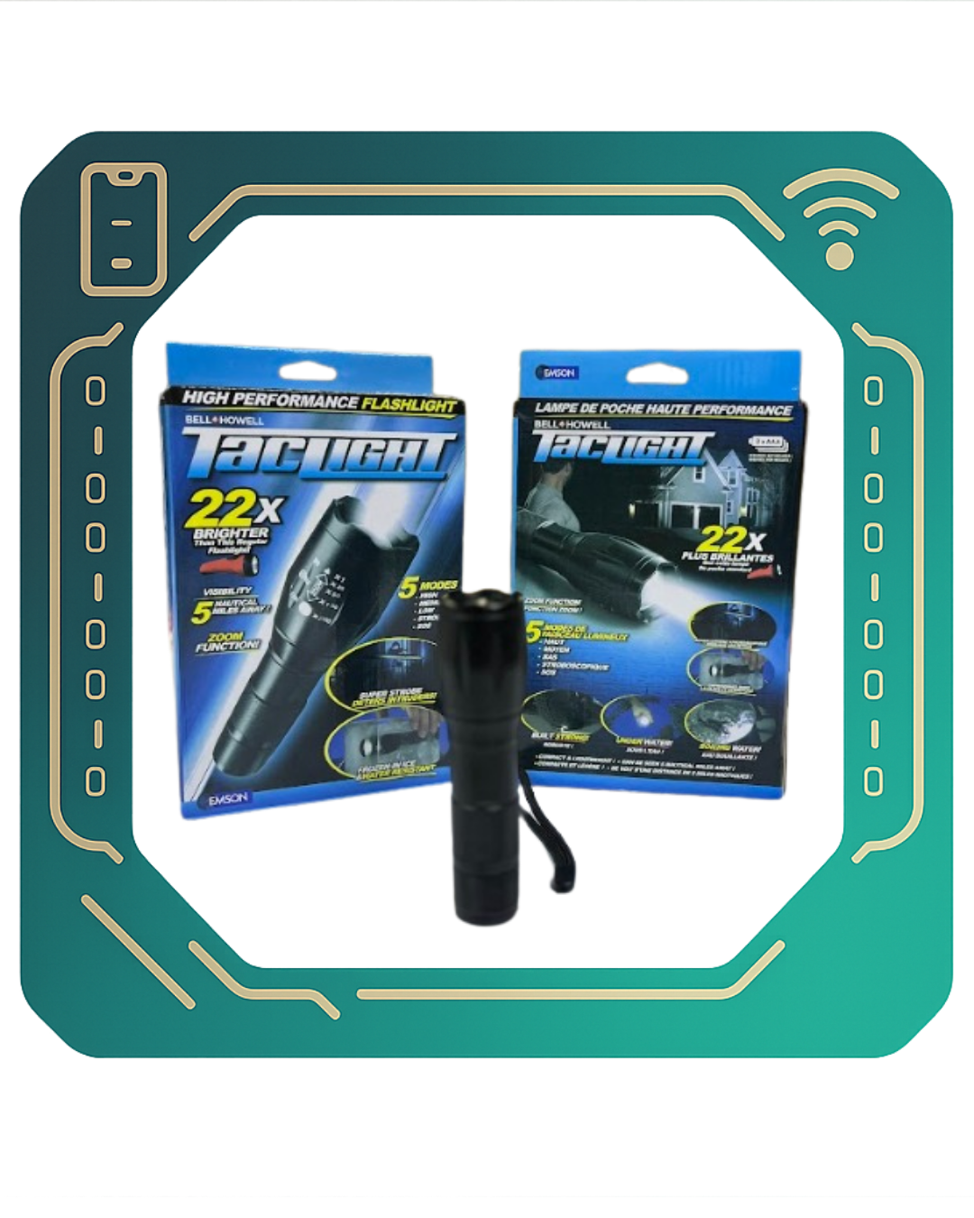 Linterna LED Bell+Howell X22 - Potencia y Durabilidad en Todas las Condiciones