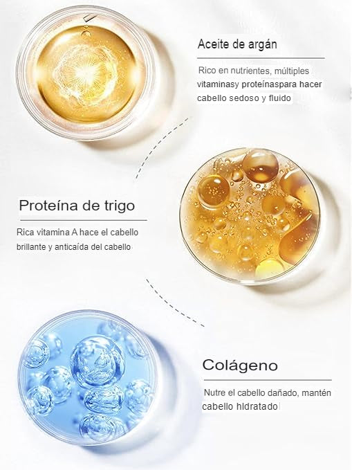 Mascarilla Reparadora de Efecto Queratina! Ideal para Cabello Rizado y Maltratado