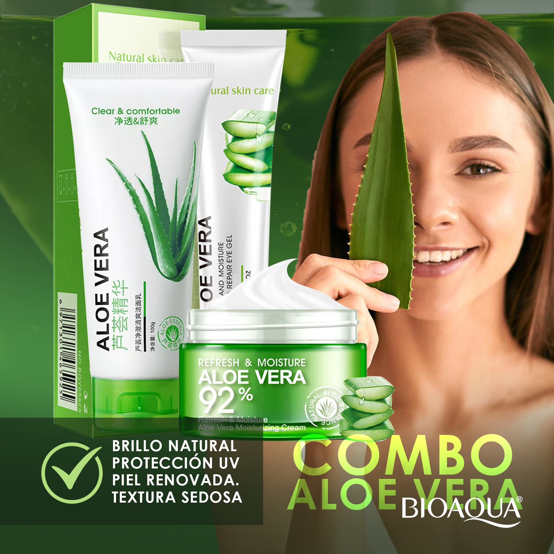 ¡Piel Radiante HOY! Lleva 3 y Paga 1 con Aloe Vera