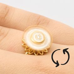 Anillo Girasol Giratorio Antiestrés con Caja de Regalo – Diseño Innovador y Ajustable