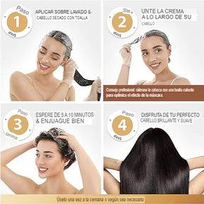 Mascarilla Reparadora de Efecto Queratina! Ideal para Cabello Rizado y Maltratado